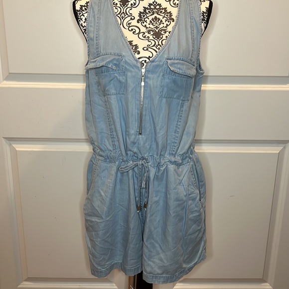 Guess Denim Jumpsuit Short - Picture 2 of 7